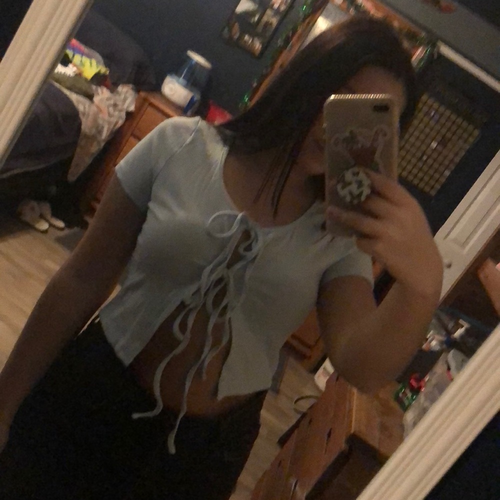 zaful cropped tie top
